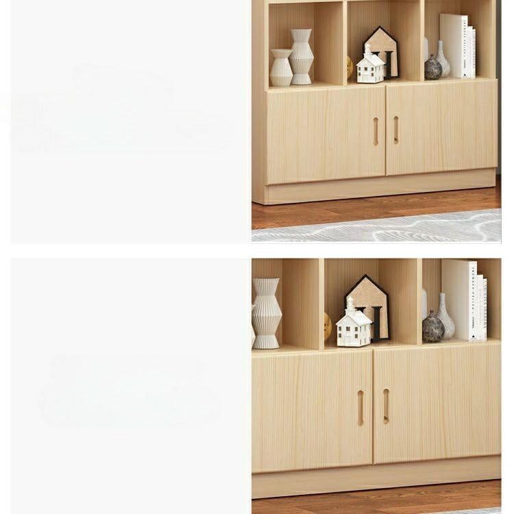 Versatile Modern Natural Wood Bookcase by CraftThink - 47" L x 12" W x 84" H with Closed Back for Stylish Compact Storage CraftThink