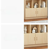 Versatile Modern Natural Wood Bookcase by CraftThink - 47" L x 12" W x 84" H with Closed Back for Stylish Compact Storage CraftThink