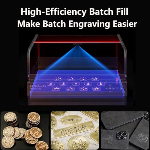 Creality Laser Engraver Falcon2 Pro 40W, Desktop Diode Laser Cutter and Engraver Machine with Enclosure,Smart Camera,Air Assist,Engraving Machine for Wood Acrylic Leather Stone(Laser 40W) Creality