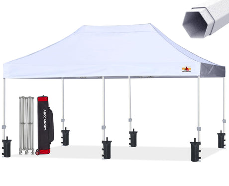 ABCCANOPY Commercial Pop Up Canopy Tent 10x20 Premium-Series, White ABCCANOPY