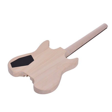 ACAGALA Unfinished DIY Electric Guitar Kit Basswood Body Rosewood Fingerboard Maple Neck Special Design Without Headstock ACAGALA