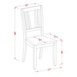 East West Furniture Dudley Kitchen Dining Faux Leather Upholstered Wood Chairs, Set of 2, Mahogany East West Furniture