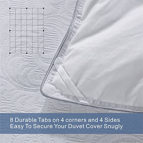 MAPLE DOWN Soft Full Size Comforter Duvet Insert-Down Alternative Comforter with Corner Tabs-Lightweight Fluffy Breathable Machine Washable (White, 82“x86”) MAPLE DOWN