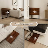 alawooder Folding Desk 30 Inch - Small Foldable Desk for Small Space Minimalist, Space Saving Collapsible Compact Desk Portable Table for Craft, Writing, Study and Work (No Assembly Required) alawooder