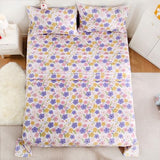 LONAVA Queen Sheet Set Kids - 4 Pieces Soft Microfiber Cartoon Style Bedsheets for Boys Girls Teens, Oeko TEX, Breathable Deep Pocket Sheets, (Flower) LONAVA