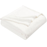 DREAMNINE Super Soft Fuzzy Fleece Throw Blanket for Couch Sofa 50" x 60", Decorative Solid Lightweight Velvet Blanket for Chair, Cozy Accent Shaggy Micro Plush Flannel Blanket for Bedroom Dorm, White DREAMNINE