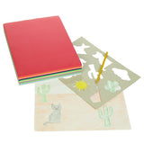 Colorations Lightweight Construction Paper, Value Pack, 10 Colors, 300 Sheets with Bonus Stencil, Everyday Use, Classroom Supplies, Daycare Supplies, Pre-School, at Home use Colorations