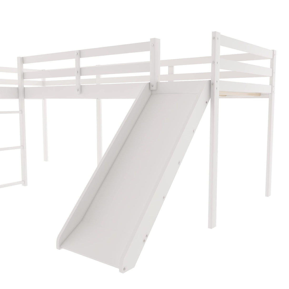 Merax L-Shaped Twin Size Loft Bed with Ladder Merax