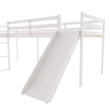 Merax L-Shaped Twin Size Loft Bed with Ladder Merax