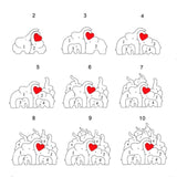 Mesnove 2023 Personalized Elephant Family Wooden Art Puzzle, Gift for Family Mesnove