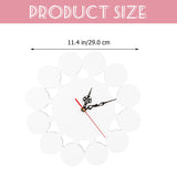 TEHAUX Sublimation Blanks Wall Clock, 11.4 Sublimation Wall Clock Blank Decorative Wall Clock Heat Transfer Printing Clock Round Wall Clock for Home Office, No Battery TEHAUX