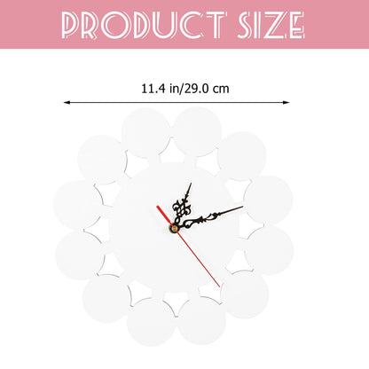 TEHAUX Sublimation Blanks Wall Clock, 11.4 Sublimation Wall Clock Blank Decorative Wall Clock Heat Transfer Printing Clock Round Wall Clock for Home Office, No Battery