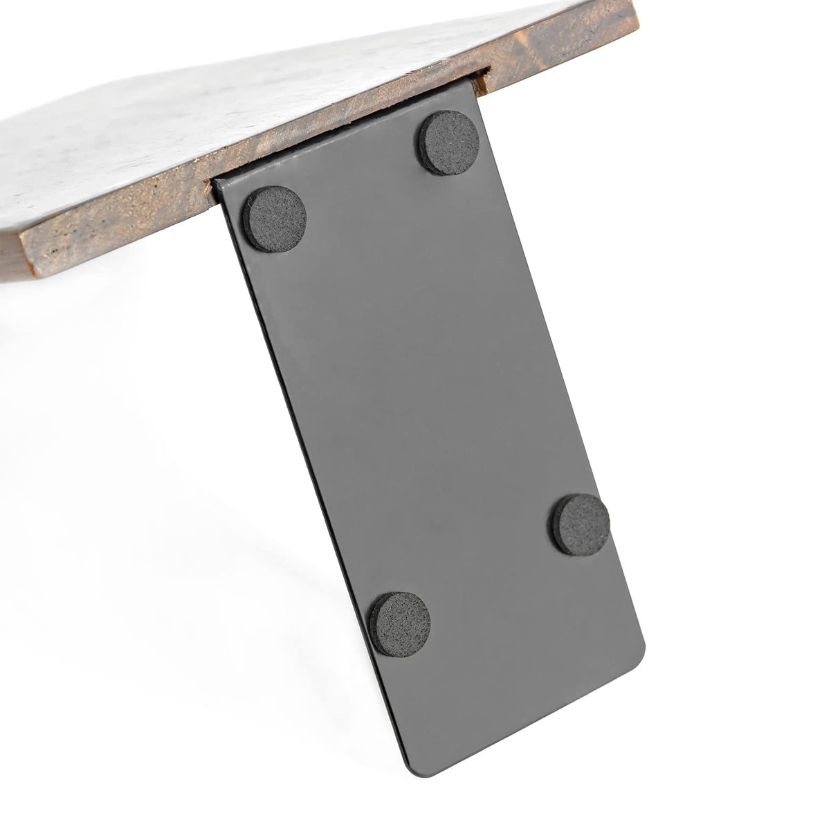 Large Bookend Hold Heavy Books- 7x4x5in 1 Pack Wood Bookends for Heavy Books Heavy Duty Walnut Book Ends for Men Wood Bookends for Office Desk Non-Skid Luxdecor