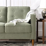 ZINUS Lauren Loveseat, Button Tufted Cushions, Easy, Tool-Free Assembly, Pear Green Zinus