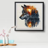 3 Pack Forest Bear Diamond Art Kits for Adults, Desert Horse DIY Diamond Painting Kits for Adults Beginners, Forest Wolves 5D Full Drill Diamond Dots 12 x12 inch Kaixine