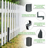 JPOIP Heavy Duty Steel Fence Post Repair Kit, 32 Inch Long Fence Post Anchor Ground Stakes for Repair Tilted/Broken Wood Fence Post (2 Sets) JPOIP