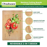 Freshware 24 Inch 3XL Bamboo Cutting Boards for Kitchen, Stove Top Butcher Block, Extra Large Wooden Carving Board for Meat, Veggies, Charcuterie Board with Deep Juice Grooves (3XL, 24x18") Freshware