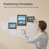 SONGMICS Picture Frames, 10 Pack Collage Picture Frames with Two 8x10, Four 5x7, Four 4x6, Photo Frame Set for Wall Gallery Decor, Hanging or Tabletop Display, Clear Glass Front, Ink Black SONGMICS