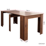 Extendable Console Table with Extension Leaves Holder, Mid Century Modern Expandable Dining Table for 12-14 Person, 20" to 118" Transformer Table for Living Room, Farmhouse & Space-Saving Furniture… CWKISS