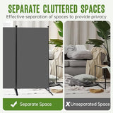 JVVMNJLK Indoor Room Divider, Portable Office Divider, Room Divider Wall Screen 3 Panel, Folding Partition Privacy Screen Walls Dividers for Room Separator 102" W x 71.3" H, Grey JVVMNJLK