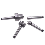 HGC 4 Pcs MT1 Steel Wood Lathe Live Center Drive Spur Cup Arbor with Wood Case HGC