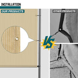 TANG Outdoor Pergola Shade Cover Canopy for Patio Deck Porch Backyard Universal Replacement Shade Cover with Spaced Grommets 2 Sides Weighted Rods 8'x16' Beige TANG