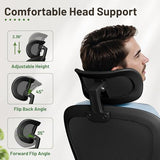 Furmax Ergonomic Office Chair Executive High Back Computer Desk Chair with 3D Headrest, Adjustable Lumbar Support Armrests for Home Office (Black) Furmax