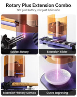 WECREAT Lumos Portable Laser Engraver, 3W IR & 10W Diode, Built-in 50MP Camera, Color Marking on Metal, 4000mm/s Fast, Auto/Manual Focus, Dual Laser Engraver Machine for Jewelry DIY Design Craft Fair WECREAT