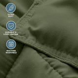 Bare Home Comforter Set - Ultra-Soft - Goose Down Alternative - Premium 1800 Series - All Season Warmth (Twin/Twin XL, Cypress Green) Bare Home