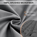 FreshCulture Full Fitted Sheet Only 2 Pack - Hotel Quality Fitted Sheet Full Size - Ultra Soft & Breathable - Brushed Microfiber - Deep Pocket - Cooling Fitted Sheets for Full Size Bed (Dark Grey) FreshCulture