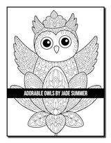 Adorable Owls: An Adult Coloring Book with Cute Owl Portraits, Fun Owl Designs, and Relaxing Mandala Patterns Majosta