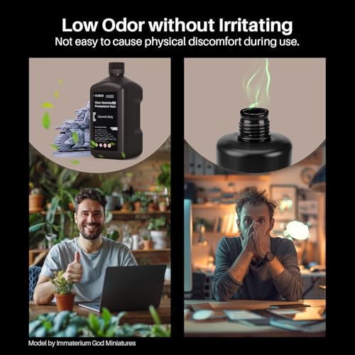 ELEGOO Water Washable 2.0 3D Printer Resin Beige 1000g, Low Shrinkage High Durability 395-405nm Fast Curing 3D Printing Liquid, High Strength and Toughness Resin for LCD/SLA/DLP Resin Printers ELEGOO