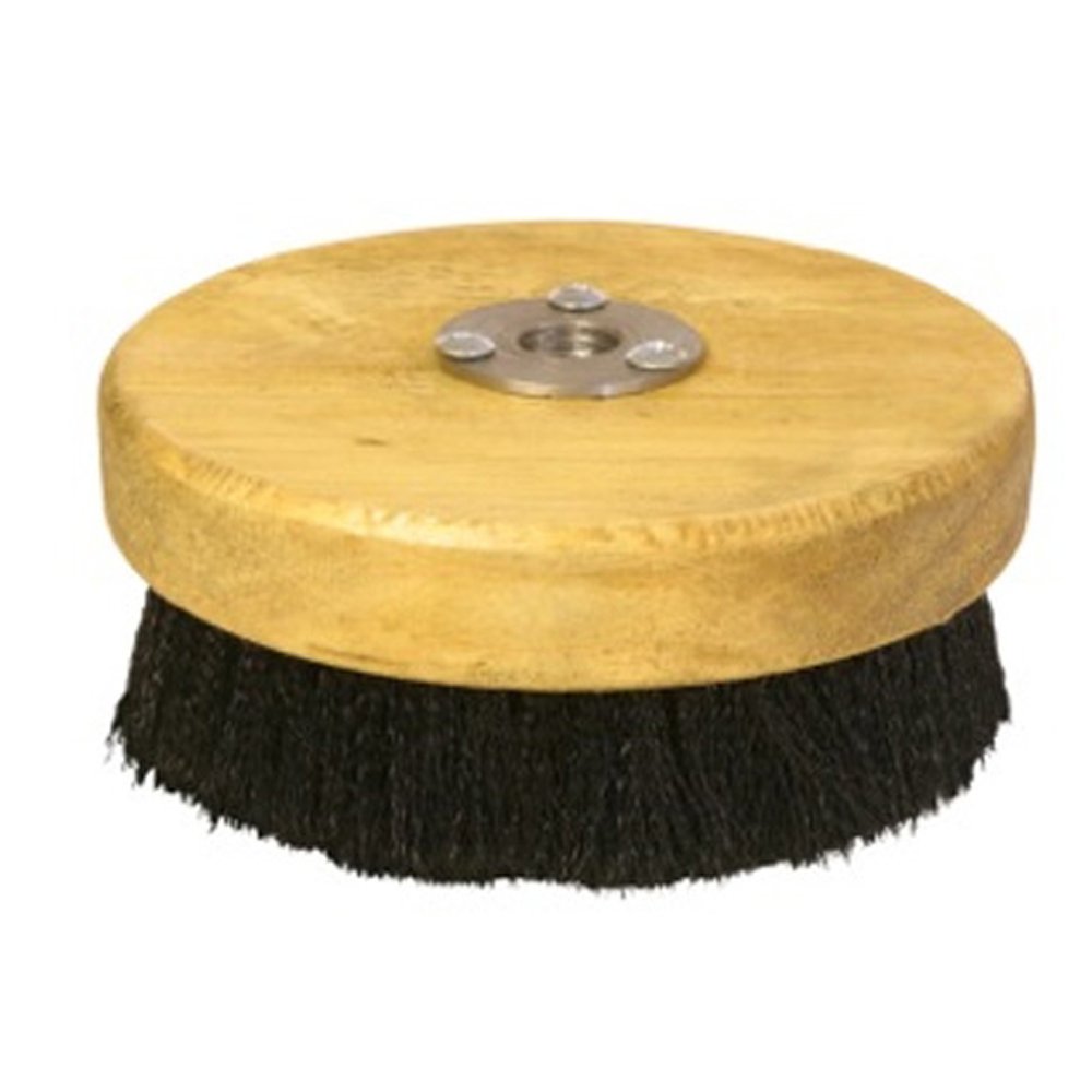 HI-TECH 5” Wood Block Brush – Carpet & Upholstery Shampoo Tool for Rotary Buffers & Polishers– Medium Soft Bristles– Car Detailing Scrub Brush Discount Car Care Products