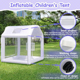 10ft Inflatable Bubble House Dome with Tunnel for Kids, Clear TPU Balloon Tent for Parties, Includes 450W Air Blower & 600W Air Pump SAYOK