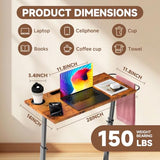 Adjustable Treadmill Walking Pad Desk, for Bike/Cycling Trainer, Workstation Standing Desk, Trainer Stand Table for Indoor, Treadmill Attachment-Exercise While Working or Watching TV, Rustic Brown THAILE