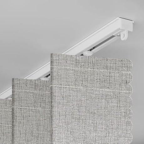 Jilron Accordian Door Curtain,Install Adhesive Track 100% Blackout Doorway Curtains,Suitable for Bedroom,Closet,Interior Room Divider,Gray 43" W×78" L,1 Piece Jilron