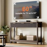 Lulive 51" Fluted Console Table for Entryway, Entryway Table with 3 Wooden Drawers, Farmhouse Behind Sofa Table for Living Room, Hallway, Couch, Foyer Lulive