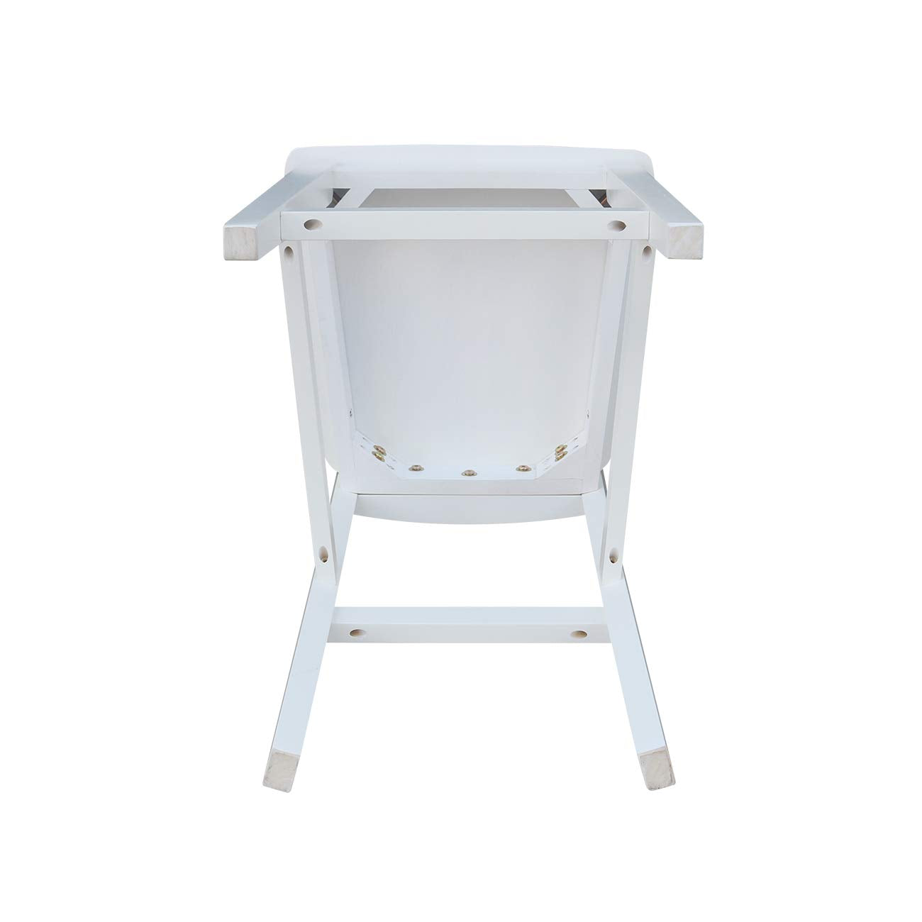 International Concepts San Remo Counter Stool-24 Seat Height Chair, White - WoodArtSupply