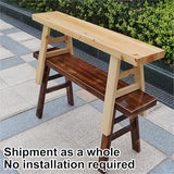 Skinny Bench, Wood Entry Bench, Farmhouse Wood Bench, Narrow Entryway Bench, Dining Room Bench, Vintage Bench, for Living & Dining Room, Rustic Design, Natural Finish(Yellow,98 * 24 * 45cm) WoodArtSupply