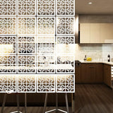Lchen Hanging Room Divider,10 Pieces Wood-Plastic Hanging Panels 0.2“Thick Screen Panel for Living Room Bedroom Home Decoration(FY,11.4"X11.4") Lchen