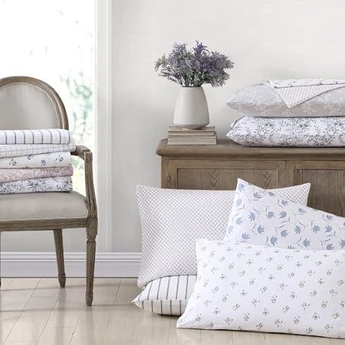 Stone Cottage - Queen Sheets, Cotton Percale Bedding Set, Crisp & Cool Ideal Bedding Set (Foliage, Queen) Stone Cottage