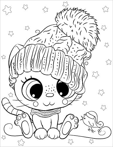 Cute Cats Coloring Book for Kids Ages 4-8: Adorable Cartoon Cats, Kittens & Caticorns (Coloring Books for Kids) WoodArtSupply