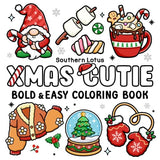 Xmas Cutie: Coloring Book for Adults and Teens With Adorable Christmas Objects and Holiday Stuff, Bold and Easy Designs for Stress Relief (Cozy Xmas) WoodArtSupply