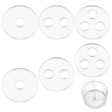 BENECREAT 6Pcs 3 Styles Candle Wick Centering Tool Holder, 1/2/3 Hole Acrylic Candle Wick Holder, Candle Wicks Centering Devices for Making Candles, Craft DIY BENECREAT