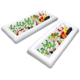 Jasonwell Inflatable Serving Bars Ice Buffet Salad Serving Trays Food Drink Holder Cooler Containers Indoor Outdoor BBQ Picnic Pool Party Supplies Luau Cooler w Drain Plug Jasonwell