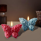 3D Flower Butterfly Silicone Molds Epoxy Resin Molds Floral Butterfly Candle Molds for Candle Making Silicone Mold for DIY Scented Candles Plaster Soap Molds Fondant Cake Decorating Chocolate Molds RUIYDZ