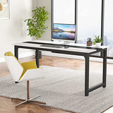 Tribesigns Modern Computer Desk, 70.8 x 31.5 inch Large Office Desk Computer Table Study Writing Desk Workstation for Home Office, Conference Room Tribesigns