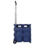 Office Depot Mobile Folding Cart With Lid, 16in.H x 18in.W x 15in.D, Blue, 50803 Office Depot