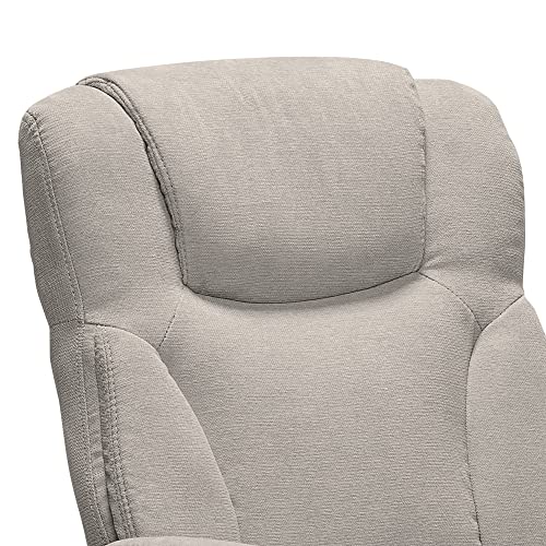 Serta Connor Executive Office Chair, Ergonomic Computer Chair with Layered Body Pillows, Contoured Lumbar, Adjustable Seat, Microfiber Fabric, Gray Serta