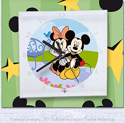 POVOKICI US Stock 20 Pack 7.8" x 7.8" Sublimation Blank Clock Glass Photo Frame with Mirror Edge POVOKICI